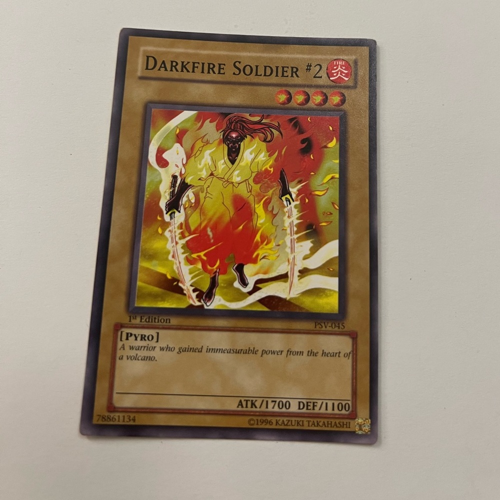 Yu-Gi-Oh 1st Edition Darkfire Soldier #2 Card PSV-045